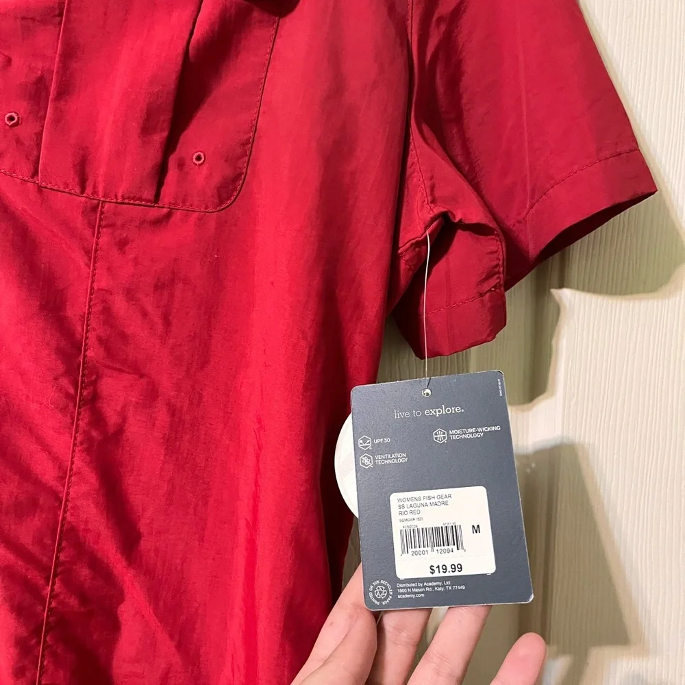 Magellan Outdoors Red Relaxed Fit Shirt - Picture 5 of 6